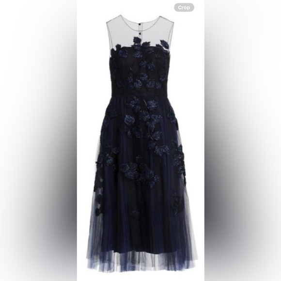 in a blue dress Azurine Cobalt Blue Satin-Feel Midi Dress With Long Sleeves - M main image 1